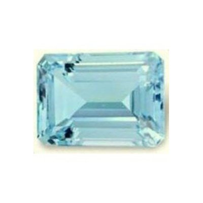 Topaze bleu ciel octogonale 9x7 mm 2.00 carats