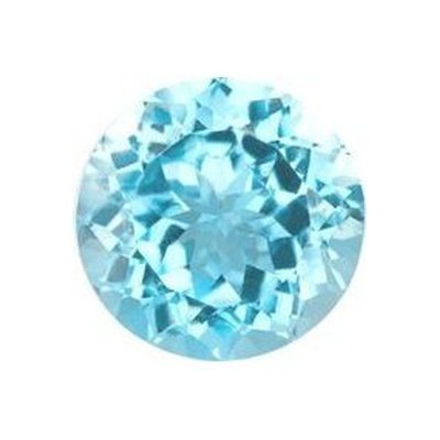 Topaze bleu ciel ronde a facettes 10 mm 4.40 carats