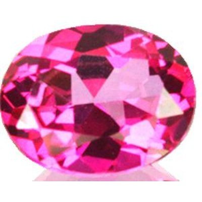 Topaze rose ovale a facettes 7x5 mm 0.95 carat